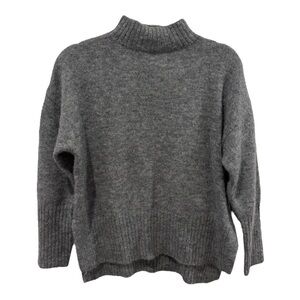 NWT PACAS Baby Alpaca Wool and Merino Wool Blend Sweater Charcoal Grey Women’s S